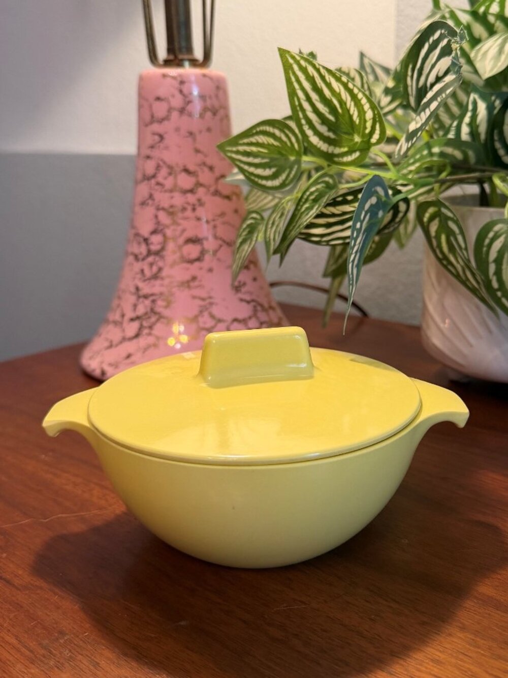 MINT MCM Watertown Monterey Melmac Yellow Covered Bowl with Lid USA